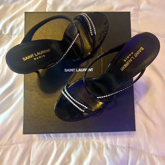 SAINT LAURENT BLACK HEELS - Picture 3 of 7